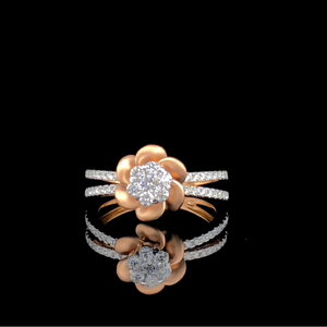 Bague de fiançailles en diamant de laboratoire taille ronde 0,35 ct, or massif 14 carats, certifiée SGL - Product Image 3