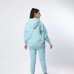 Survêtements pour femmes de haute qualité 100% sweat à capuche léger en coton avec impression de logo personnalisé pour pantalons - Product Image 4
