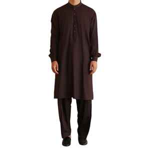 Traje Étnico de 2 Piezas para Hombre, Estilo Pakistaní Musulmán, Shalwar Kameez, Talla Grande, Casual, con Cierre, Transpirable, Venta al por Mayor de Fábrica, OEM ODM - Product Image 1