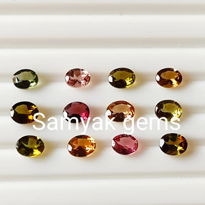 Haute qualité 3x5mm 6x8mm forme ovale multi tourmaline pierres précieuses naturel à facettes rubellite pierre Lot pierres coupées en gros - Product Image 5