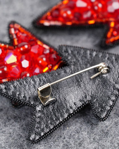 Broche bordado moderno hilo de algodón de seda lentejuelas bordado hecho a mano pin bordado solapa pin bordado moda broche - Product Image 2