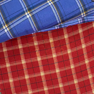 Tela de algodón a cuadros con hilo alto patrón teñido de hilo elegante para negocios y ropa informal para camisas calidad de exportación - Product Image 1