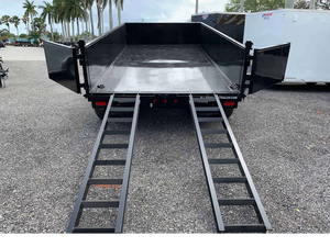 Tracteur agricole avec remorque basculante 7x14, 8 tonnes, profil bas, 4 côtés hauts, DM142 - Product Image 3