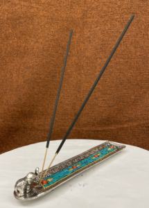 Soporte de barra de incienso Chapado en plata con forma de rectángulo hecho a mano para artesanía de Metal duradero para decoración del hogar - Product Image 2