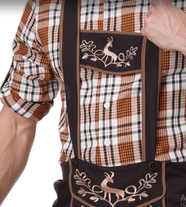 Prendas bávaras Nueva llegada Hombres Hot Traditional Octoberfest Bavarian Lederhosen Shorts Custom Unique Shorts - Product Image 6