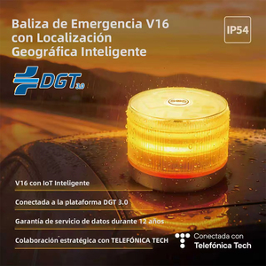 Baliza V16 DGT 3.0 Homologada con GPS, Tarjeta SIM, Semáforo y Seguimiento de Ubicación Inteligente. - Product Image 1