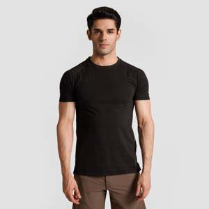 เสื้อยืดออกกำลังกาย Apex Gym สีดำ ผ้าเจอร์ซีย์ ดีไซน์เรียบ - Product Image 1