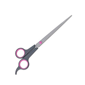 Ciseaux de toilettage professionnels pour animaux de compagnie avec repose-doigt poignée en plastique ciseaux de toilettage pour animaux de compagnie lame droite 6.5 pouces - Product Image 1