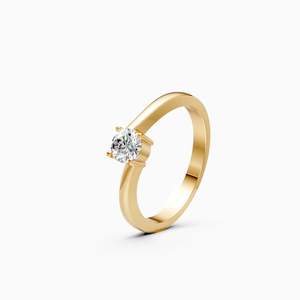 Anillo Solitario de Diamante Cultivado en Laboratorio Promise de 0.38 Ct, Corte Redondo, para Uso Diario, en Oro Amarillo, Blanco y Rosa de 9K - Product Image 3