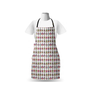 Delantal bordado geométrico de algodón blanco puro 100%, ropa de trabajo para panaderías personalizada ligera y transpirable, delantales de cocina y catering - Product Image 2