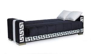 Sofá cama reclinable de terciopelo económico, marco de madera extensible para hoteles, villas, apartamentos, sótanos, salas de estar, esponja llena - Product Image 5