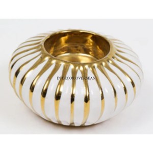 Direct Factory Supply High Grade Gold Plated Hammered Texture Round Shape <b>Heavy</b> <b>Duty</b> Metal Made Flowers Designer Bowl Supplies - Product Image 4