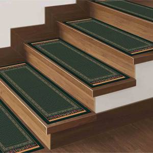 พรมลายชนเผ่า, พรมสีเขียว, พรมสีส้ม, พรมพิมพ์ลายพร้อมแผ่นกันลื่นด้านหลัง, โกเบลน - Product Image 3