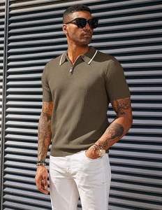 เสื้อโปโลผู้ชายพิมพ์ลายปักโลโก้ตามสั่ง ไซส์ใหญ่ สไตล์ลำลอง แขนสั้น สำหรับกอล์ฟ แห้งเร็ว ระบายอากาศได้ดี ผลิตจากผ้าฝ้าย/ใยไผ่ - Product Image 4