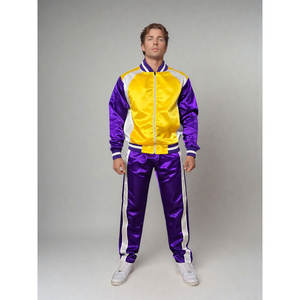 Chándal de nailon satinado brillante para Hombre | Conjunto de dos piezas | Ropa de calle - Product Image 3
