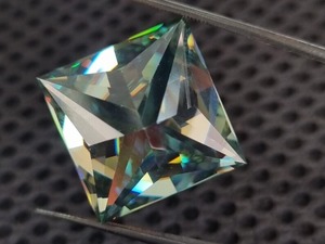 Blue Moissanite Princess Cut Moissanite Diamond Handmade 38.25 CT Making For Pendant other diamond Necklace - Product Image 3