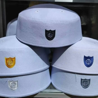 Gorro de Oración Musulmán Malayo de Alta Calidad, Malla 100% Algodón, Ajustable, Diseño Personalizable, para las Cuatro Estaciones, para Hombre