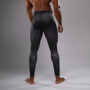 Mallas de Compresión Grises con Patrón para Hombre, Leggings Deportivos Largos para Entrenamiento de MMA, Grappling, BJJ, Boxeo, Fitness, Muay Thai y Combate - Product Image 5