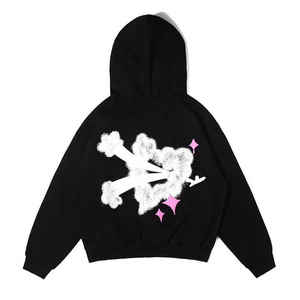 Sweat à capuche zippé imprimé bouffant 3D personnalisé cornes en molleton de coton brodé col à capuche en relief Offre Spéciale vêtements d'hiver numériques - Product Image 2