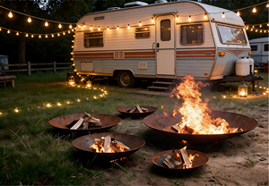 Brasero Moderno de Acero Corten Resistente, Parrilla para Exteriores con Encendido Automático, Estufa para Barbacoa Resistente al Óxido para Calefacción de Patio - Product Image 3