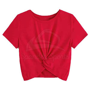 Haut court personnalisé tendance OEM pour femmes survêtement doux et confortable pour le yoga et la gym - Product Image 1