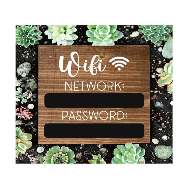 Wood Wifi Sign - Be Our Guest - Wifi Password Sign - Chalkboard Sign