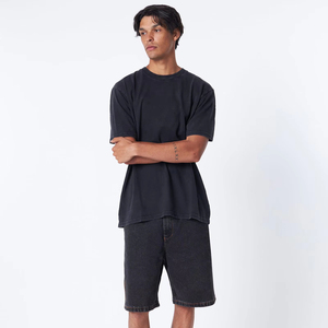 Camisetas clásicas de manga corta con cuello redondo en blanco para hombre, camisetas personalizadas de algodón 100% lisas de Color sólido para hombre - Product Image 1