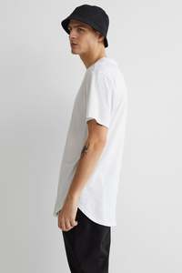 Hombres Plain Drop Shoulder manga corta azul claro camisetas - Product Image 6