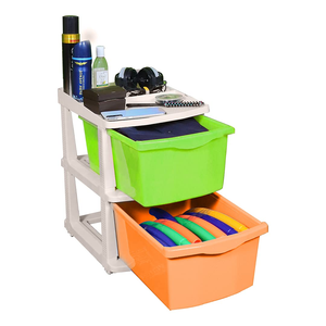 PARASNATH Boxo Système de rangement à tiroirs modulaire polyvalent à 2 couches pour la maison et le bureau avec roulettes et chaussures antidérapantes - Product Image 3