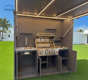 Nouveau <span class=keywords><strong>camping</strong></span> cuisine extérieure ensemble extérieur armoires extérieures île barbecue <span class=keywords><strong>avec</strong></span> évier - Product Image 3