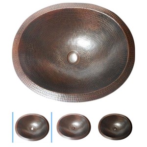Fregadero de cobre puro martillado, hecho a mano, 100% cobre puro, antiguo, cocina y baño - Product Image 2
