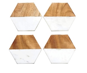 Usine prix de gros sous-verres en marbre pour boissons tapis de table vente chaude antidérapant tasse à thé Cosaters Style classique sous-verres en marbre - Product Image 3