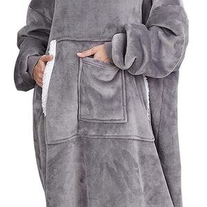 Couverture à capuche géante pour femmes, surdimensionnée, pour l'hiver, taille unique, 2 pièces, couverture TV à capuche, quantité minimale de commande - Product Image 6