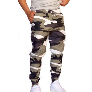 Jogger de cintura alta para hombre, venta al por mayor, estampado de camuflaje personalizado, sublimación, cordón, estilo informal, pantalones de hombre, rayas curvas rectas - Product Image 1