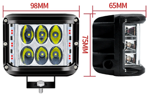 TCYATO 30W Luces DE TRABAJO LED de doble color Cubo de 4 pulgadas Tirador lateral Intermitente Exterior Iluminación automática - Product Image 5