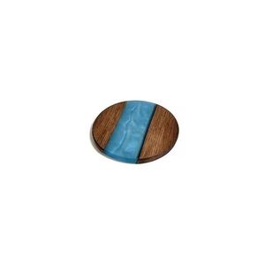 High Quality Epoxy Resin Wood <b>Coaster</b> Handicrafts Custom Designed Classic round Resin Wood <b>Coaster</b> <b>Set</b> - Product Image 1