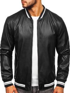 Chaqueta de Cuero Vacuno Negra para Hombre, Reversible, Estilo Urbano con Cierre de Cremallera, Servicio OEM, Talla XS para Invierno - Product Image 6