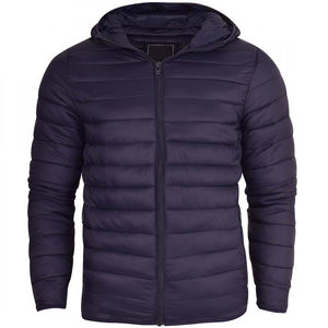 Logo personnalisé hommes bulle veste épaissie hiver coupe-vent imperméable rue haute taille col à capuche - Product Image 4