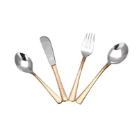 Usine directement en gros couverts de luxe en acier inoxydable brillant polonais personnaliser ensemble de couverts plaqués argent pour table de restaurant