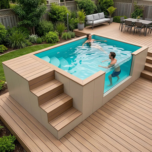 Piscine hors sol préfabriquée avec fenêtre de visualisation en acrylique pour jardin, piscine conteneur, spa - Product Image 6