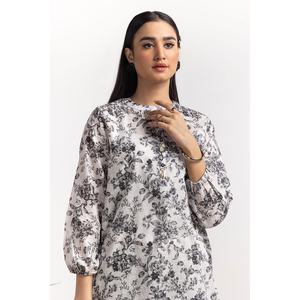 ชุดเซ็ตผู้หญิงสีเทาขี้เถ้าลายพิมพ์ด็อบบี้ สไตล์ลำลองสปอร์ต เสื้อฮู้ดแขนสามส่วน กางเกงขาสั้น สำหรับชุดฤดูใบไม้ผลิ/ฤดูร้อน ผ้าเครป - Product Image 5