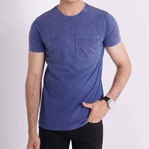 Venta al por mayor personalizado 280 gramos pesado Jersey ácido lavado desgastado Camiseta de manga larga de gran tamaño para hombres 100% tela tejida de algodón - Product Image 1