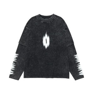 Nueva Llegada, Camiseta de Calle Personalizada, 100% Algodón, Lavado Ácido, Estampado Digital, Manga Corta, Doble Capa, Mangas Dobles - Product Image 1