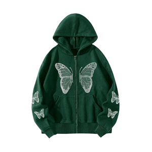 Sudaderas con Pedrería de Color Sólido, Sudaderas con Pedrería Estilo Urbano, Sudaderas con Pedrería de Diseño Personalizado - Product Image 2