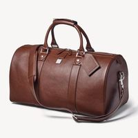Sac de voyage de sport et de fitness en cuir véritable pour homme, avec fermeture éclair durable, idéal pour le week-end et la nuit, personnalisable avec votre logo