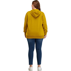 Sudadera con capucha con cremallera y logotipo personalizado para mujer de otoño e invierno, cuello con capucha de algodón 100% con logotipo frontal - Product Image 6