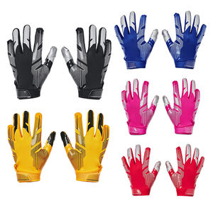 Vente en gros de gants de gardien de but de football américain pour enfants en cuir synthétique avec revêtement en silicone - Product Image 3
