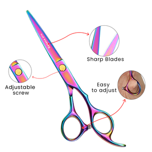 Ciseaux de barbier en acier inoxydable avec logo personnalisé, ciseaux à cheveux à prise confortable, fournisseur en gros de ciseaux de barbier - Product Image 2