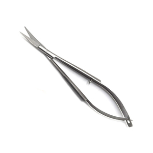 2 piezas de acero inoxidable, tijeras de resorte para manicura, microtijeras de 12 cm con asas rusas antideslizantes - Product Image 2