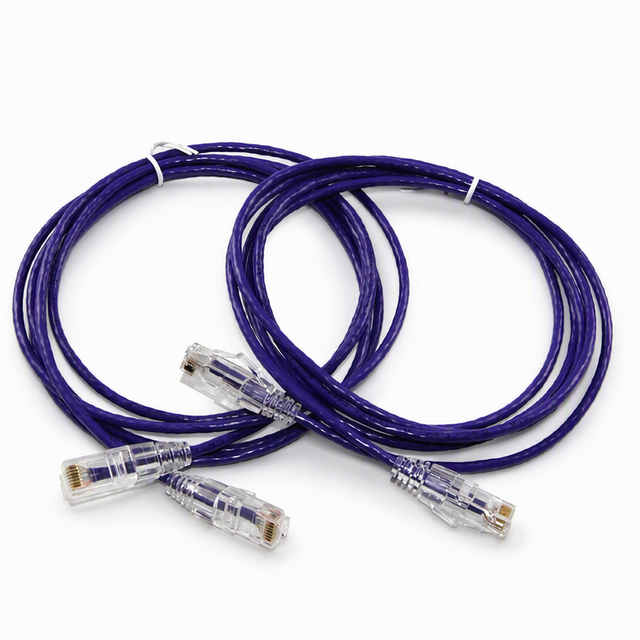 Ultra Slim Cat6a Ethernet Cable 10Gbps 28AWG 8-Conductor Bare Copper Network Patch Cord Thin Flexible RJ45 Lan Data Center Home